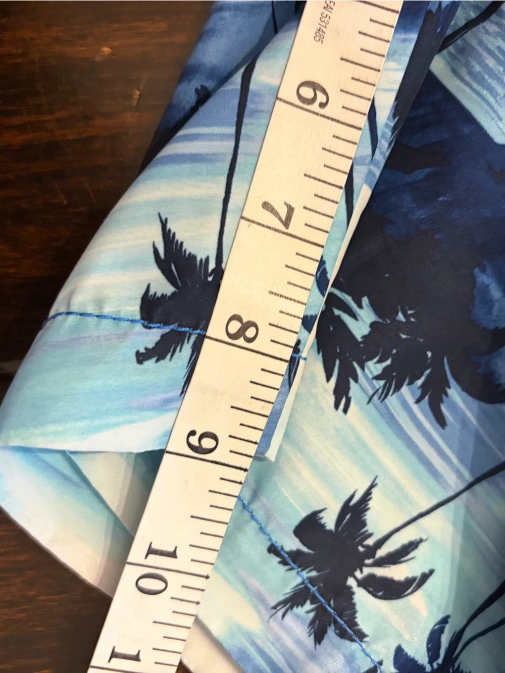 Tommy Bahama Blue Palm-Print Swim Shorts size large